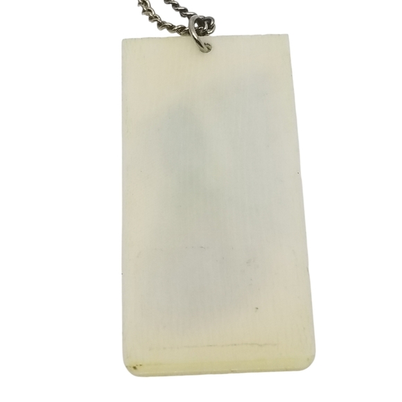 VINTAGE ARTIST ILLUSTRATED NATIVE AMERICAN PENDANT NECKLACE SIGNED RS - Picture 6 of 6